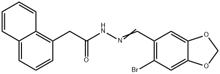 N-[(E)-(6-bromo-1,3-benzodioxol-5-yl)methylideneamino]-2-naphthalen-1-ylacetamide Struktur