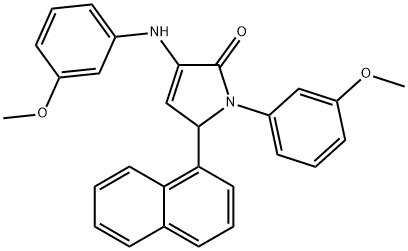 4-(3-methoxyanilino)-1-(3-methoxyphenyl)-2-naphthalen-1-yl-2H-pyrrol-5-one Struktur