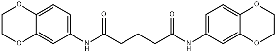 N,N'-bis(2,3-dihydro-1,4-benzodioxin-6-yl)pentanediamide Struktur