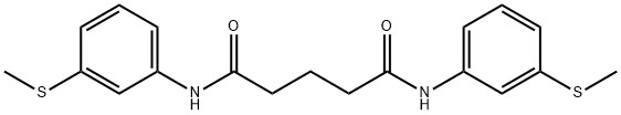 N,N'-bis(3-methylsulfanylphenyl)pentanediamide Struktur