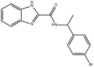 N-[1-(4-bromophenyl)ethyl]-1H-benzimidazole-2-carboxamide Struktur