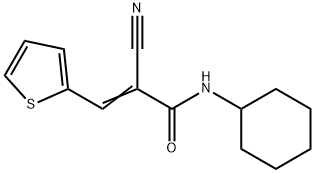 (Z)-2-cyano-N-cyclohexyl-3-thiophen-2-ylprop-2-enamide Struktur