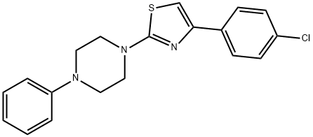 4-(4-chlorophenyl)-2-(4-phenylpiperazin-1-yl)-1,3-thiazole Struktur