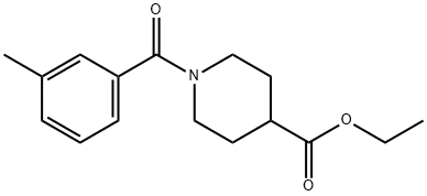 ethyl 1-(3-methylbenzoyl)piperidine-4-carboxylate Struktur