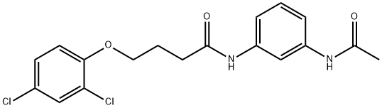 N-(3-acetamidophenyl)-4-(2,4-dichlorophenoxy)butanamide Struktur