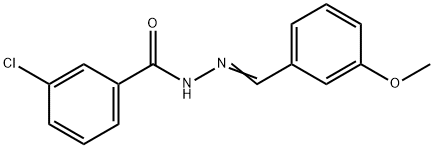 3-chloro-N-[(E)-(3-methoxyphenyl)methylideneamino]benzamide Struktur