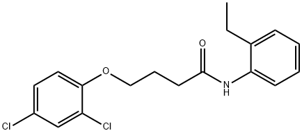 4-(2,4-dichlorophenoxy)-N-(2-ethylphenyl)butanamide Struktur