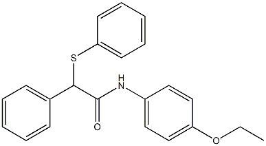 N-(4-ethoxyphenyl)-2-phenyl-2-phenylsulfanylacetamide Struktur