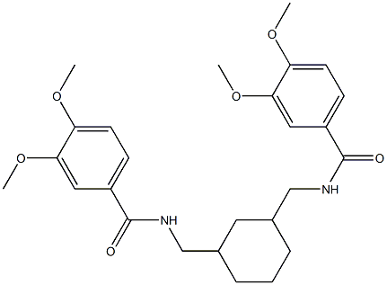 N-[[3-[[(3,4-dimethoxybenzoyl)amino]methyl]cyclohexyl]methyl]-3,4-dimethoxybenzamide Struktur