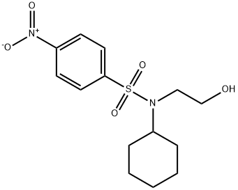 N-cyclohexyl-N-(2-hydroxyethyl)-4-nitrobenzenesulfonamide Struktur