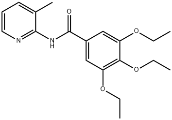 3,4,5-triethoxy-N-(3-methylpyridin-2-yl)benzamide Struktur