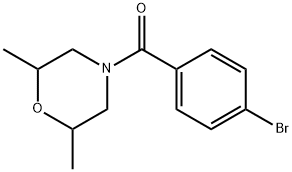 (4-bromophenyl)-(2,6-dimethylmorpholin-4-yl)methanone Struktur