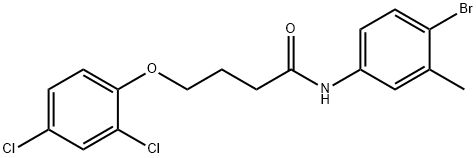 N-(4-bromo-3-methylphenyl)-4-(2,4-dichlorophenoxy)butanamide Struktur