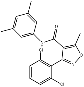 3-(2,6-dichlorophenyl)-N-(3,5-dimethylphenyl)-5-methyl-1,2-oxazole-4-carboxamide Struktur