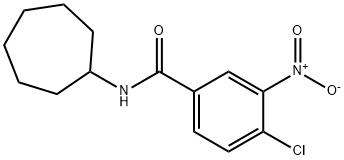 4-chloro-N-cycloheptyl-3-nitrobenzamide Struktur