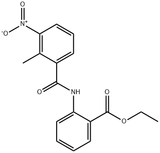 ethyl 2-[(2-methyl-3-nitrobenzoyl)amino]benzoate Struktur