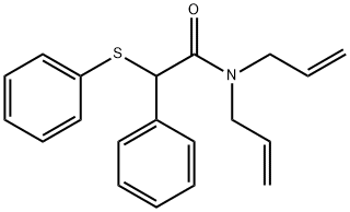 2-phenyl-2-phenylsulfanyl-N,N-bis(prop-2-enyl)acetamide Structure