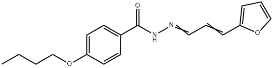 4-butoxy-N-[(E)-[(E)-3-(furan-2-yl)prop-2-enylidene]amino]benzamide Struktur