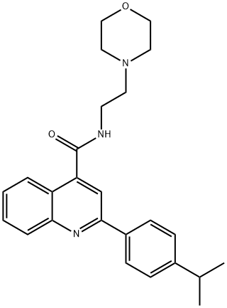 N-(2-morpholin-4-ylethyl)-2-(4-propan-2-ylphenyl)quinoline-4-carboxamide Struktur