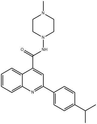 N-(4-methylpiperazin-1-yl)-2-(4-propan-2-ylphenyl)quinoline-4-carboxamide Struktur