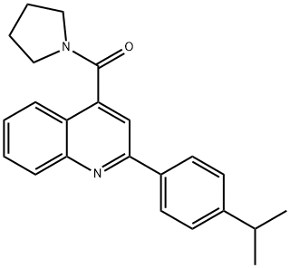 [2-(4-propan-2-ylphenyl)quinolin-4-yl]-pyrrolidin-1-ylmethanone Struktur