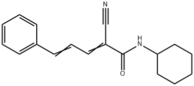 (2Z,4E)-2-cyano-N-cyclohexyl-5-phenylpenta-2,4-dienamide Struktur