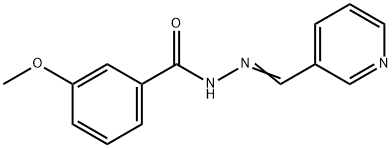 3-methoxy-N-[(E)-pyridin-3-ylmethylideneamino]benzamide Struktur