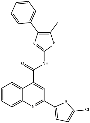 2-(5-chlorothiophen-2-yl)-N-(5-methyl-4-phenyl-1,3-thiazol-2-yl)quinoline-4-carboxamide Struktur