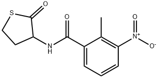 2-methyl-3-nitro-N-(2-oxothiolan-3-yl)benzamide Struktur