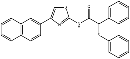 N-(4-naphthalen-2-yl-1,3-thiazol-2-yl)-2-phenyl-2-phenylsulfanylacetamide Struktur