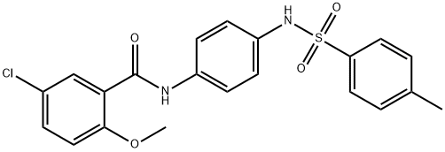 5-chloro-2-methoxy-N-[4-[(4-methylphenyl)sulfonylamino]phenyl]benzamide Struktur