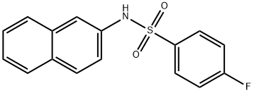 4-fluoro-N-naphthalen-2-ylbenzenesulfonamide Struktur