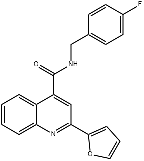 N-[(4-fluorophenyl)methyl]-2-(furan-2-yl)quinoline-4-carboxamide Struktur