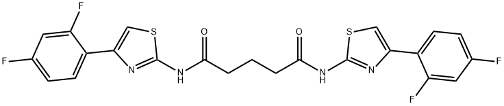 N,N'-bis[4-(2,4-difluorophenyl)-1,3-thiazol-2-yl]pentanediamide Struktur