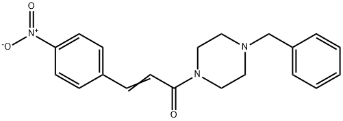 (E)-1-(4-benzylpiperazin-1-yl)-3-(4-nitrophenyl)prop-2-en-1-one Struktur