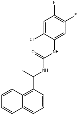 1-(2-chloro-4,5-difluorophenyl)-3-(1-naphthalen-1-ylethyl)urea Struktur