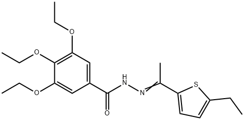 3,4,5-triethoxy-N-[(E)-1-(5-ethylthiophen-2-yl)ethylideneamino]benzamide Struktur