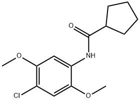 N-(4-chloro-2,5-dimethoxyphenyl)cyclopentanecarboxamide Struktur