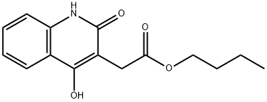 butyl 2-(4-hydroxy-2-oxo-1H-quinolin-3-yl)acetate Struktur