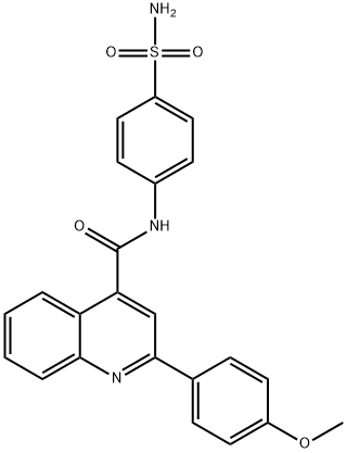 2-(4-methoxyphenyl)-N-(4-sulfamoylphenyl)quinoline-4-carboxamide Struktur