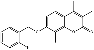 7-[(2-fluorophenyl)methoxy]-3,4,8-trimethylchromen-2-one Structure