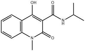 4-hydroxy-1-methyl-2-oxo-N-propan-2-ylquinoline-3-carboxamide Struktur