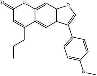 3-(4-methoxyphenyl)-5-propylfuro[3,2-g]chromen-7-one Struktur