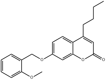 4-butyl-7-[(2-methoxyphenyl)methoxy]chromen-2-one Struktur