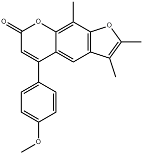 5-(4-methoxyphenyl)-2,3,9-trimethylfuro[3,2-g]chromen-7-one Struktur