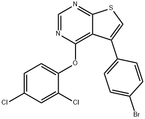 5-(4-bromophenyl)-4-(2,4-dichlorophenoxy)thieno[2,3-d]pyrimidine Struktur