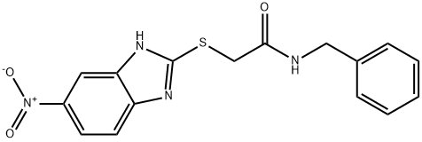 N-benzyl-2-[(6-nitro-1H-benzimidazol-2-yl)sulfanyl]acetamide Struktur