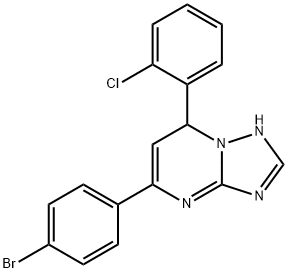 5-(4-bromophenyl)-7-(2-chlorophenyl)-1,7-dihydro-[1,2,4]triazolo[1,5-a]pyrimidine Struktur