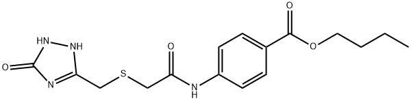 butyl 4-[[2-[(5-oxo-1,2-dihydro-1,2,4-triazol-3-yl)methylsulfanyl]acetyl]amino]benzoate Struktur