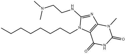 8-[2-(dimethylamino)ethylamino]-3-methyl-7-octylpurine-2,6-dione Struktur